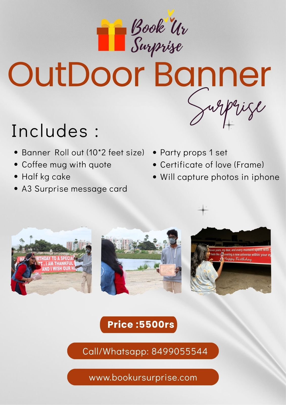 Outdoor Banner Surprise package by Book UR Surprise